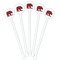 Lumberjack Plaid White Plastic 5.5" Stir Stick - Fan View