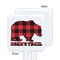 Lumberjack Plaid White Plastic Stir Stick - Single Sided - Square - Approval