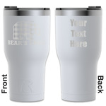 Lumberjack Plaid RTIC Tumbler - White - Engraved Front & Back (Personalized)