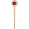 Lumberjack Plaid Wooden 4" Food Pick - Round - Single Pick