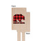 Lumberjack Plaid Wooden 6.25" Stir Stick - Rectangular - Single - Front & Back