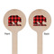 Lumberjack Plaid Wooden 6" Stir Stick - Round - Double Sided - Front & Back