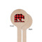 Lumberjack Plaid Wooden 6" Stir Stick - Round - Single Sided - Front & Back