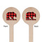 Lumberjack Plaid Wooden 7.5" Stir Stick - Round - Double Sided - Front & Back