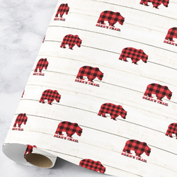 Lumberjack Plaid Wrapping Paper Roll - Large (Personalized)