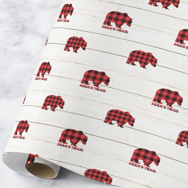 Custom Lumberjack Plaid Wrapping Paper Roll - Large - Matte (Personalized)