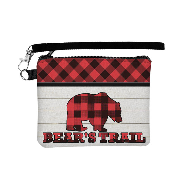 Custom Lumberjack Plaid Wristlet ID Case w/ Name or Text