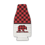 Lumberjack Plaid Zipper Bottle Cooler (Personalized)