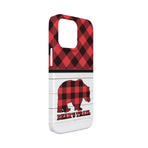 Custom Lumberjack Plaid iPhone Case - Plastic - iPhone 13 Mini (Personalized)