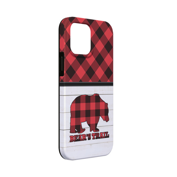 Custom Lumberjack Plaid iPhone Case - Rubber Lined - iPhone 13 Mini (Personalized)