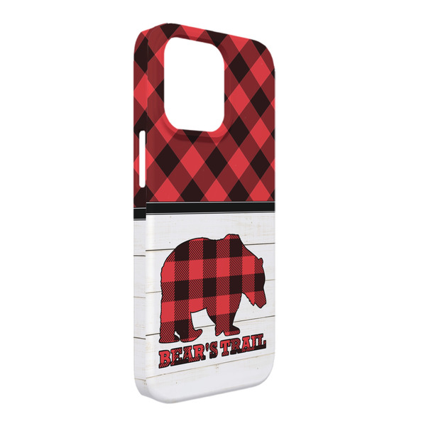 Custom Lumberjack Plaid iPhone Case - Plastic - iPhone 13 Pro Max (Personalized)