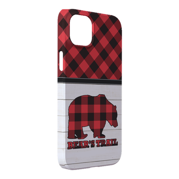 Custom Lumberjack Plaid iPhone Case - Plastic - iPhone 14 Plus (Personalized)