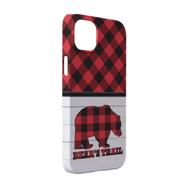 Custom Lumberjack Plaid iPhone Case - Plastic - iPhone 14 Pro (Personalized)