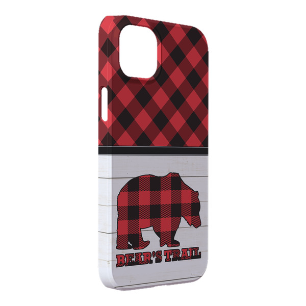 Custom Lumberjack Plaid iPhone Case - Plastic - iPhone 14 Pro Max (Personalized)