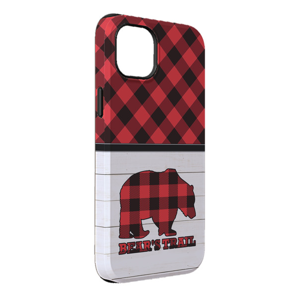 Custom Lumberjack Plaid iPhone Case - Rubber Lined - iPhone 14 Pro Max (Personalized)