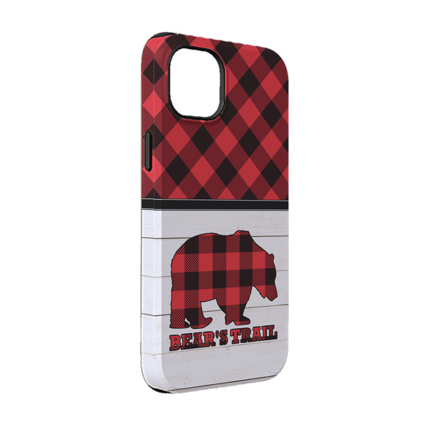 Custom Lumberjack Plaid iPhone Case - Rubber Lined - iPhone 14 (Personalized)