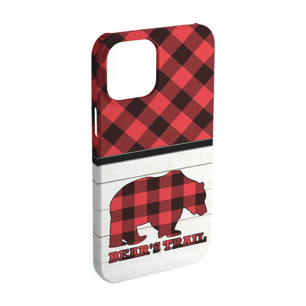 Custom Lumberjack Plaid iPhone Case - Plastic - iPhone 15 (Personalized)