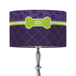 Pawprints & Bones 12" Drum Lamp Shade - Fabric (Personalized)