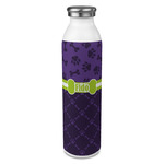 Pawprints & Bones 20oz Stainless Steel Water Bottle - Full Print (Personalized)