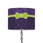 Pawprints & Bones 8" Drum Lamp Shade - Fabric (Personalized)