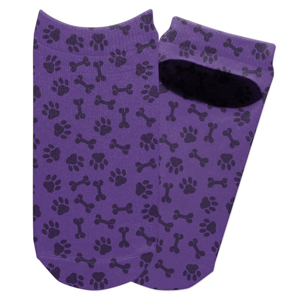 Custom Pawprints & Bones Adult Ankle Socks