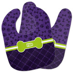 Pawprints & Bones Baby Bib w/ Name or Text