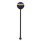 Pawprints & Bones Black Plastic 5.5" Stir Stick - Round - Single Stick