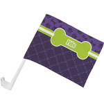 Pawprints & Bones Car Flag - Small w/ Name or Text