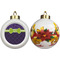 Pawprints & Bones Ceramic Christmas Ornament - Poinsettias (APPROVAL)