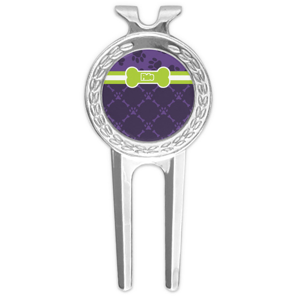 Custom Pawprints & Bones Golf Divot Tool & Ball Marker (Personalized)