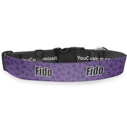 Pawprints & Bones Deluxe Dog Collar - Small (8.5" to 12.5") (Personalized)