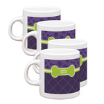 Pawprints & Bones Single Shot Espresso Cups - Set of 4 (Personalized)