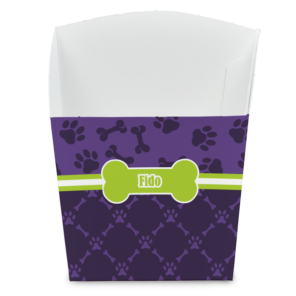 Custom Pawprints & Bones French Fry Favor Boxes (Personalized)