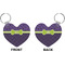 Pawprints & Bones Heart Keychain (Front + Back)