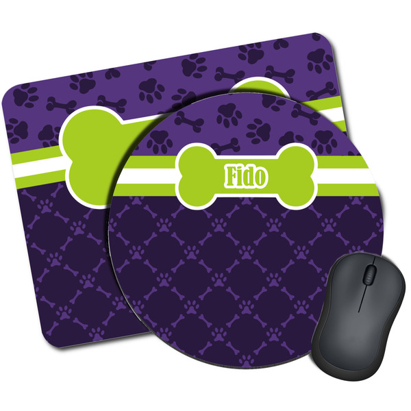 Custom Pawprints & Bones Mouse Pad (Personalized)