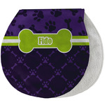 Pawprints & Bones Burp Pad - Velour w/ Name or Text