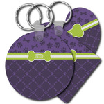 Pawprints & Bones Plastic Keychain (Personalized)