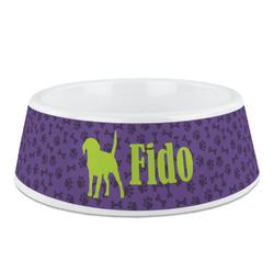 Plastic dog bowls hot sale with paw prints