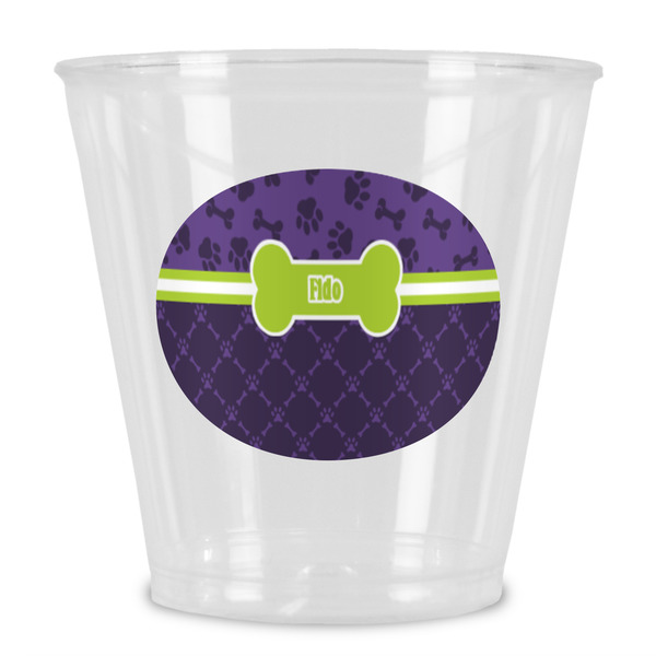 Custom Pawprints & Bones Plastic Shot Glass (Personalized)