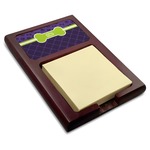 Pawprints & Bones Red Mahogany Sticky Note Holder (Personalized)