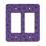 Pawprints & Bones Rocker Style Light Switch Cover - Two Switch