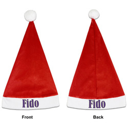 Pawprints & Bones Santa Hat - Front & Back (Personalized)