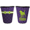 Pawprints & Bones Trash Can Black - Front and Back - Apvl