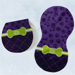 Pawprints & Bones Burp Pads - Velour - Set of 2 w/ Name or Text