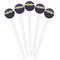 Pawprints & Bones White Plastic 5.5" Stir Stick - Fan View