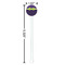 Pawprints & Bones White Plastic 5.5" Stir Stick - Round - Dimensions