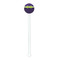 Pawprints & Bones White Plastic 5.5" Stir Stick - Round - Single Stick