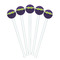 Pawprints & Bones White Plastic 7" Stir Stick - Round - Fan View