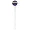 Pawprints & Bones White Plastic 7" Stir Stick - Round - Single Stick