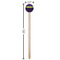 Pawprints & Bones Wooden 7.5" Stir Stick - Round - Dimensions